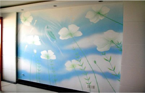 仪征画墙绘怎么画好白云的蓬松感？