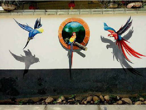 仪征视觉错位-3D墙绘设计