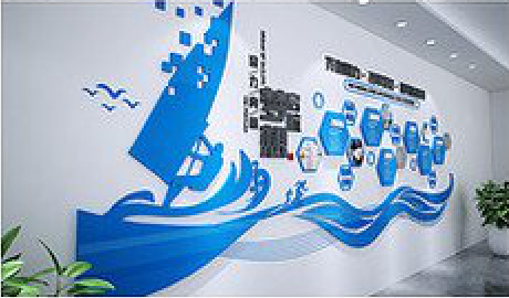 仪征海浪主题文化墙如何设计？