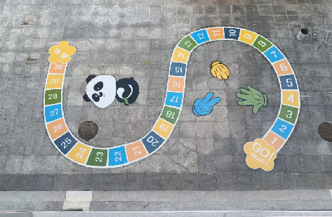 仪征地面游戏彩绘