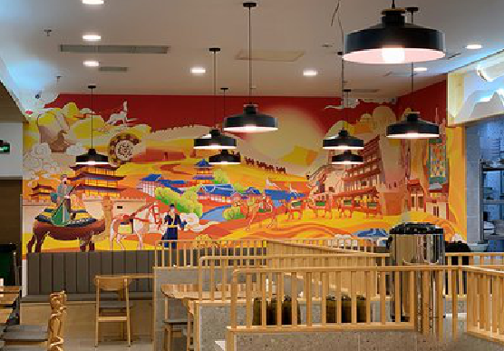 仪征商业空间彩绘介绍。